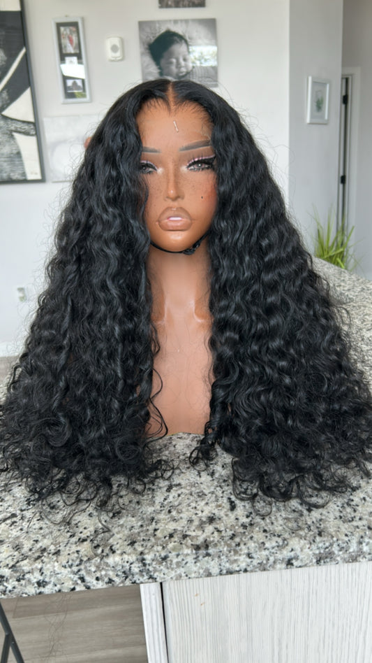 “Vacay 🏝️” unit Burmese curl HD lace Closure Wig