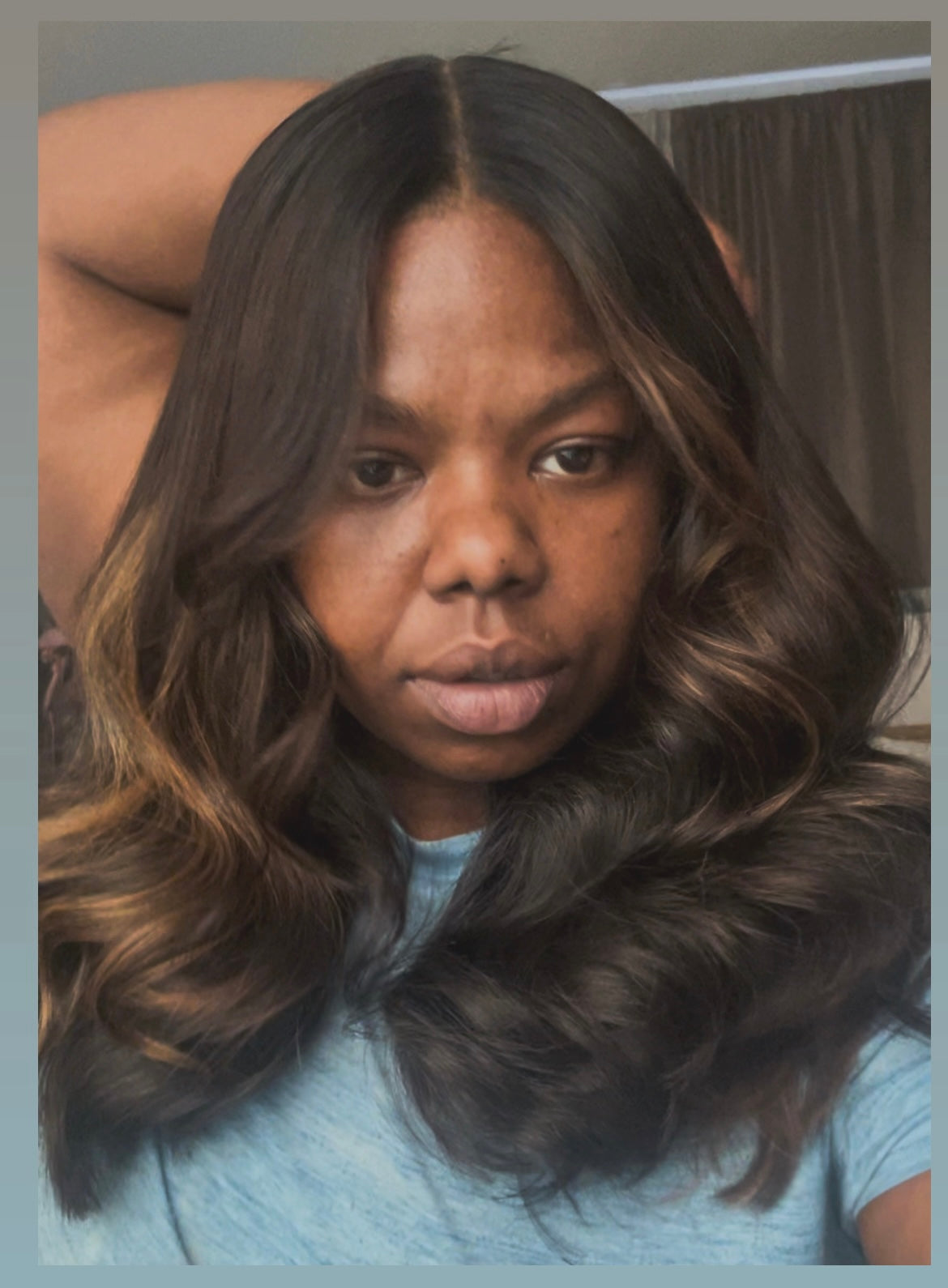 (Ready TO SHIP) Highlighted Raw Indonesian 5x5 HD Closure Wig 18/20” (exact unit in pic)